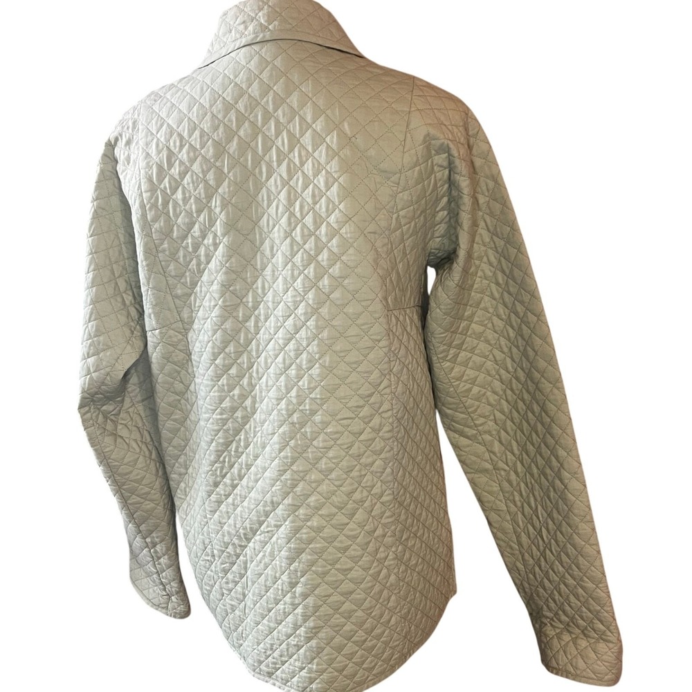 Vintage Sigrid Olsen Sport Quilted Green Button Up minimalist Y2K Size Small - Picture 6 of 10